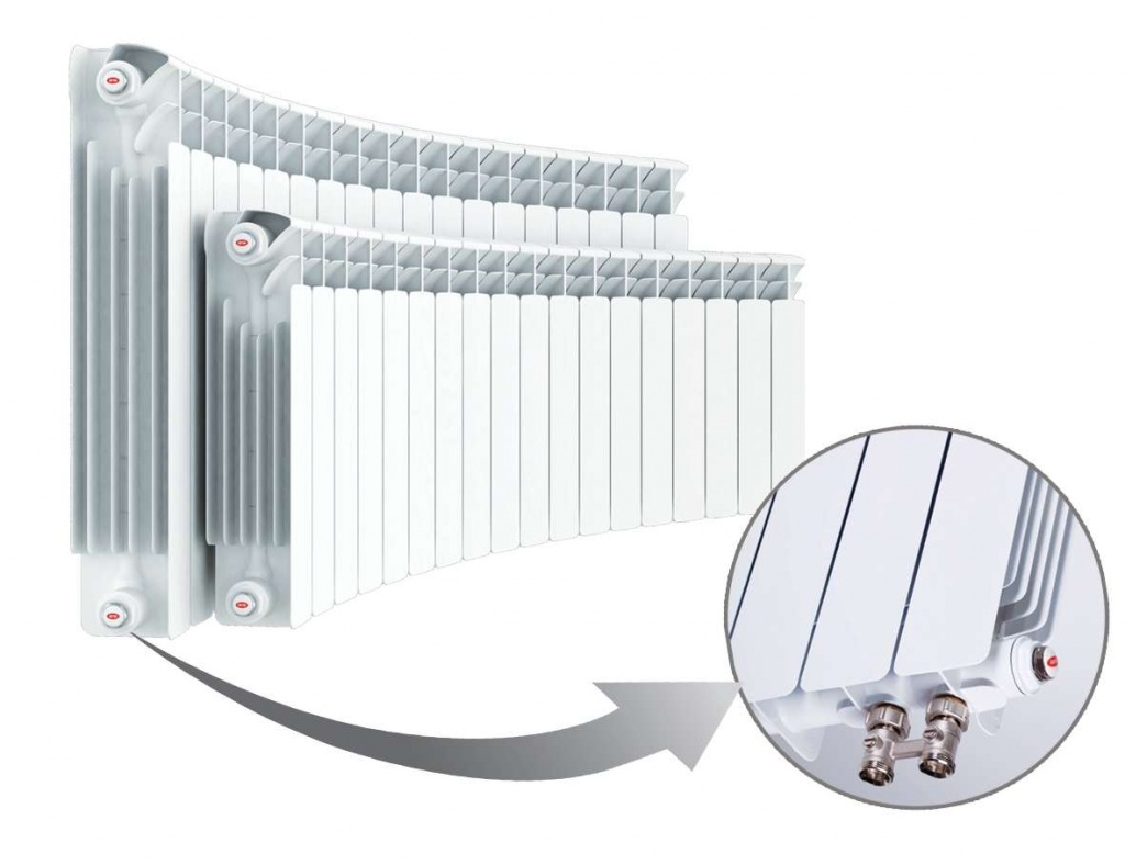Биметаллический радиатор Rifar Base Ventil Flex 350 - 12 секций