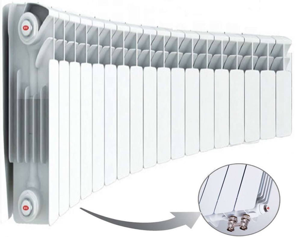 Алюминиевый радиатор Rifar Alum Ventil Flex 500 - 9 секций